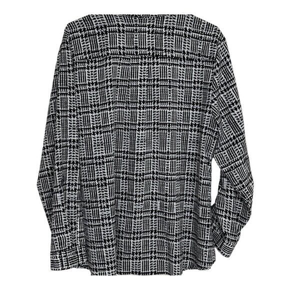 Charter Club Women's Blouse Print Black/White Size Xl Sku 2364 - Picture 9 of 16